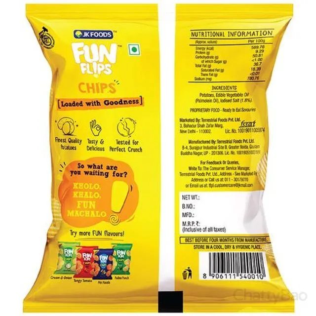 Fun Flips Potato Chips - Classic Salted 11.5 g view 2