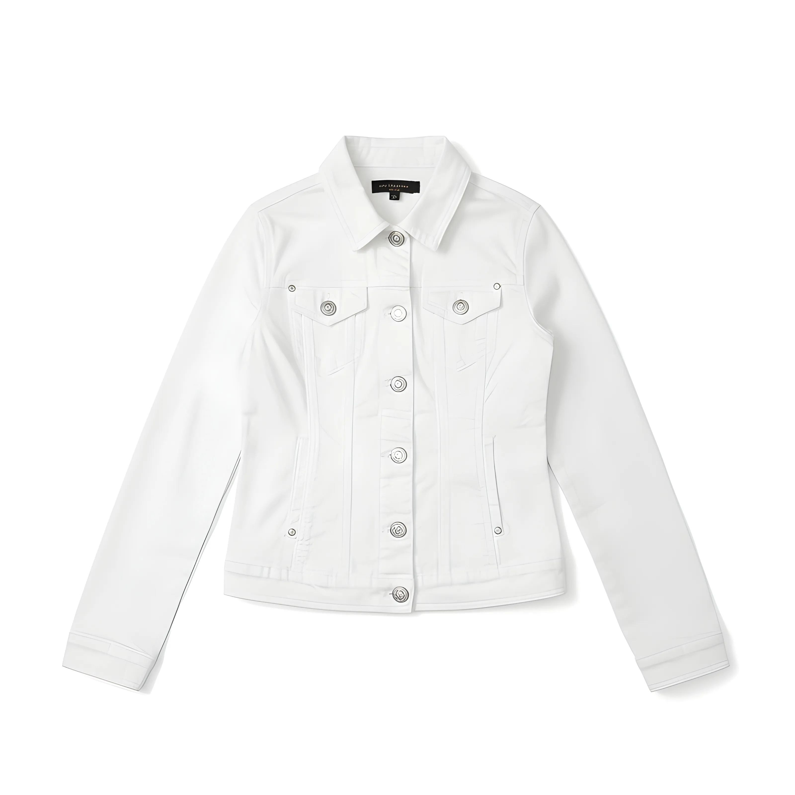White Denim Jacket view 2