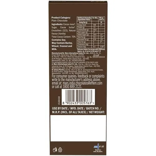 Galaxy Fusions Dark Chocolate Bar With 70% Cocoa 56 g view 2