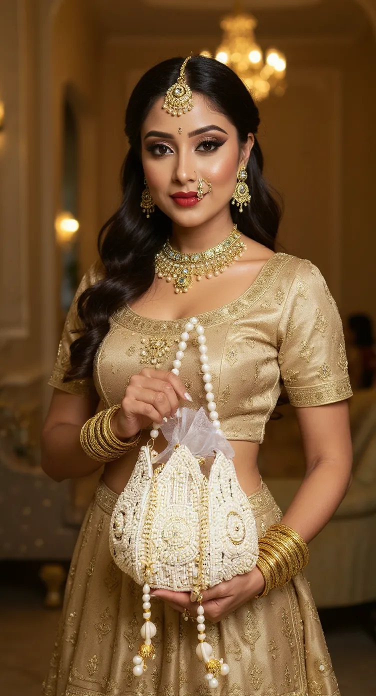 Embroidered Bridal Clutch view 2