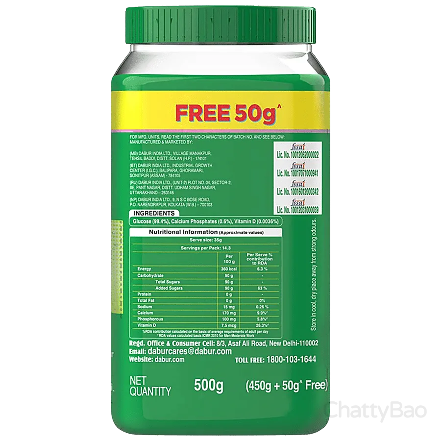 Dabur Glucose-D Instant Glucose 450 g view 2