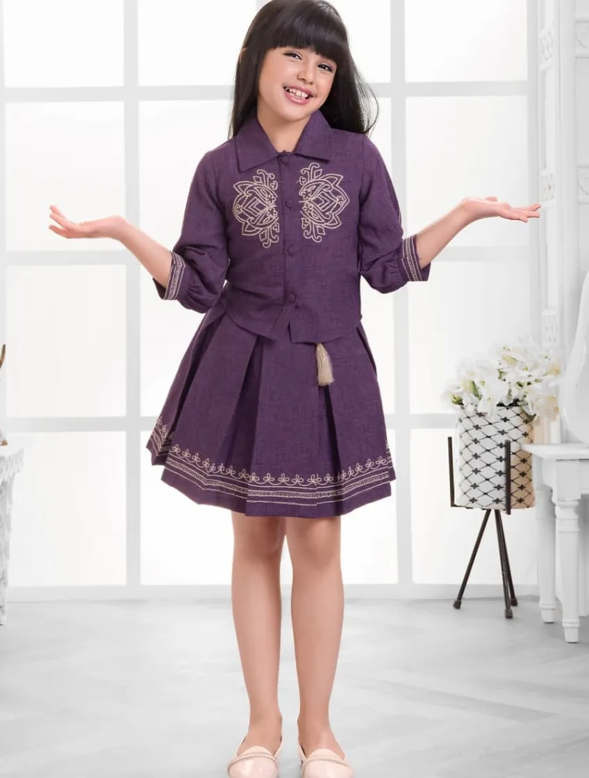 Embroidered Jacket Dress view 2