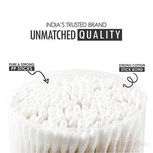 Tulips Eco - Friendly Cotton Ear Buds / Swabs 100 Pieces view 2