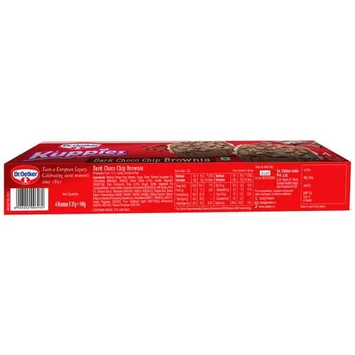 Dr. Oetker Kuppies Dark Choco Chip Brownie 4 Pieces 135 g view 2