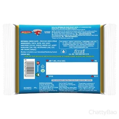 Britannia Cheese Slice 200 g (Pack of 10) view 2