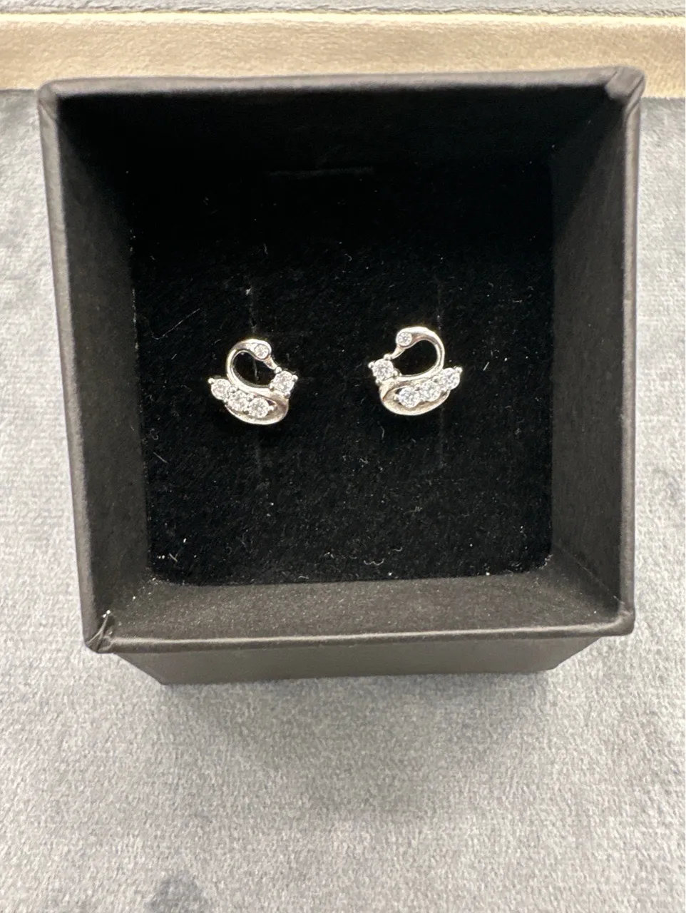 Swan-inspired Silver Earrings view 2
