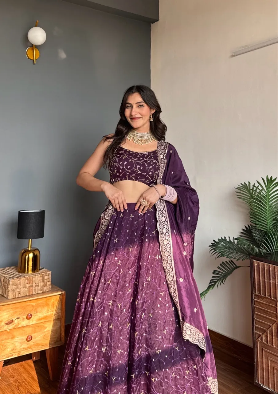 Gulnaaz Lehenga - Purple