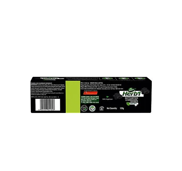 Dabur Herb'l Activated Charcoal Toothpaste 120 g view 3