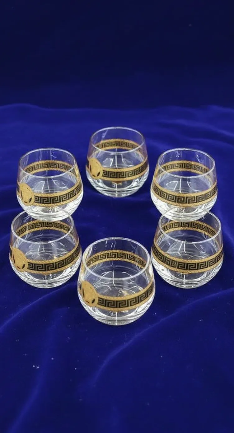 Gold Trim Crystal Glasses view 2
