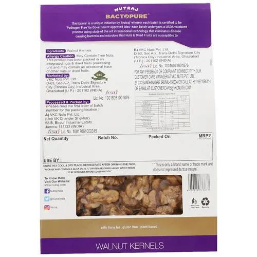 Nutraj Bactopure Walnut Kernels 250 g view 2