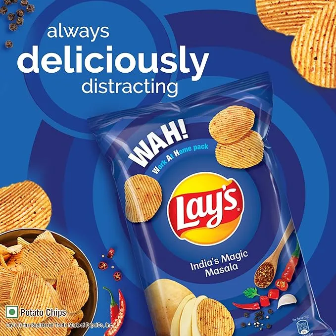 Lays Potato Chips India's Masala Magic Flavour 55 g view 3