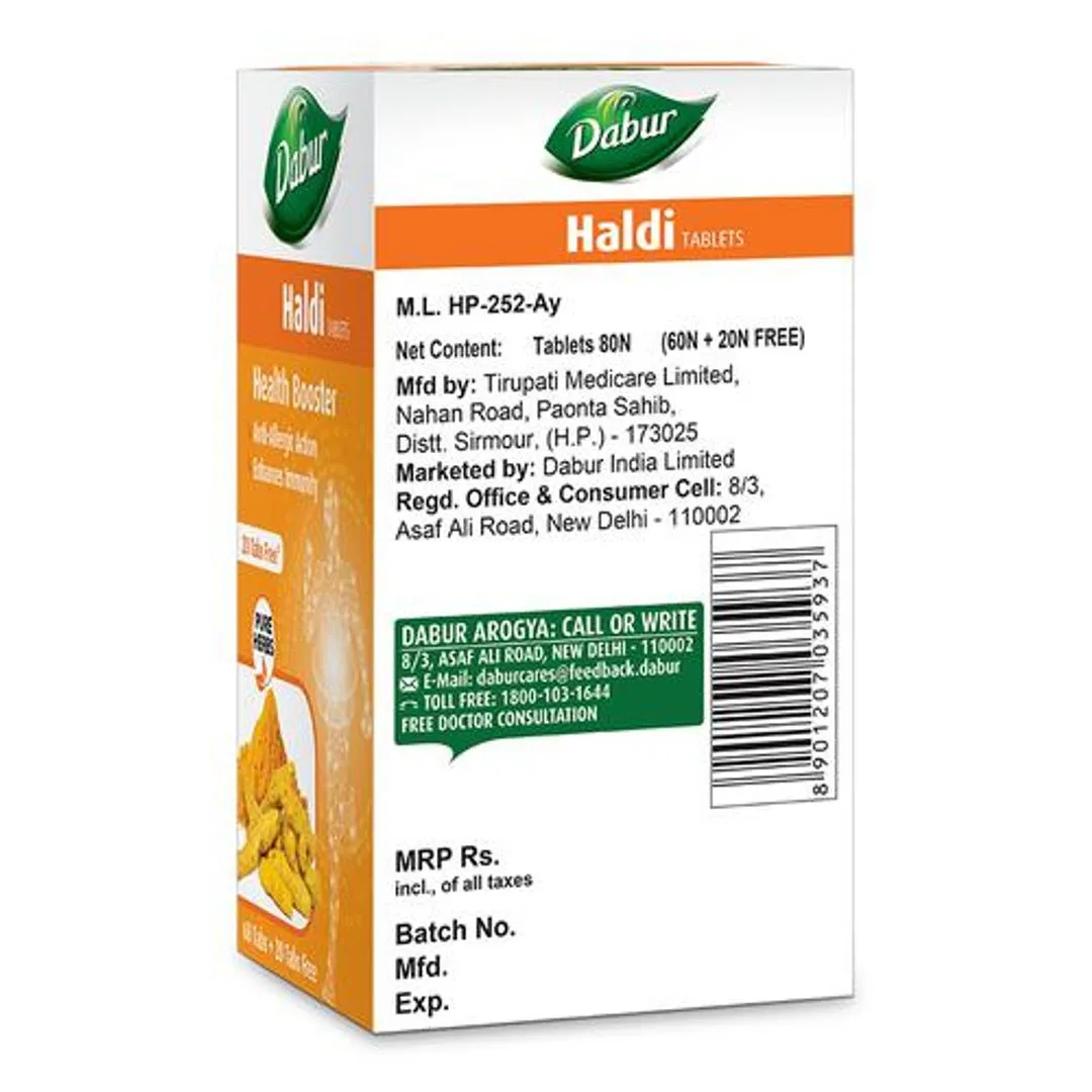 Dabur Haldi Tablets 60 Pcs view 2