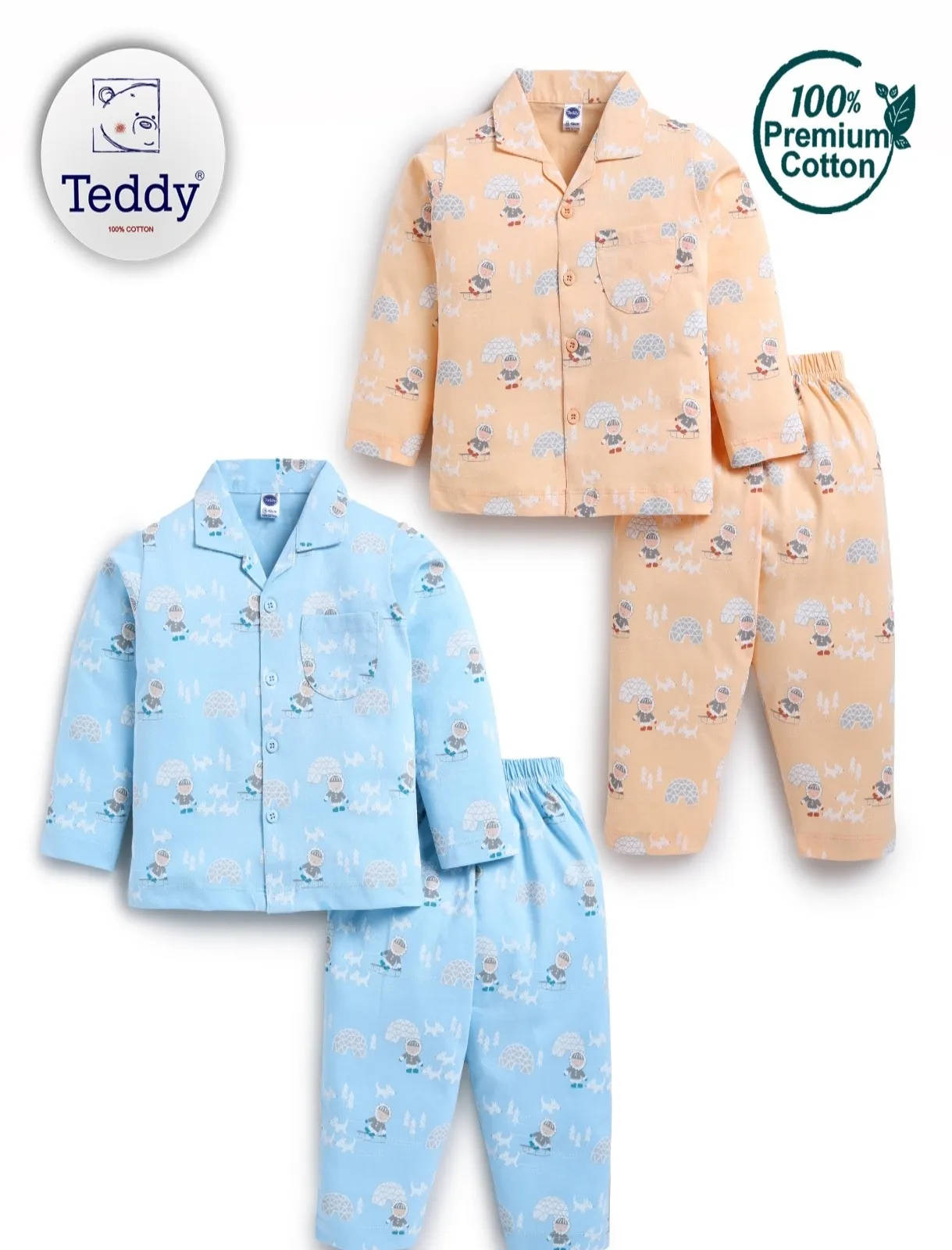 Teddy Cotton Pajama Sets** view 2