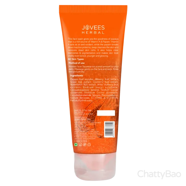 Jovees Herbal Papaya Face Wash 50 ml view 2