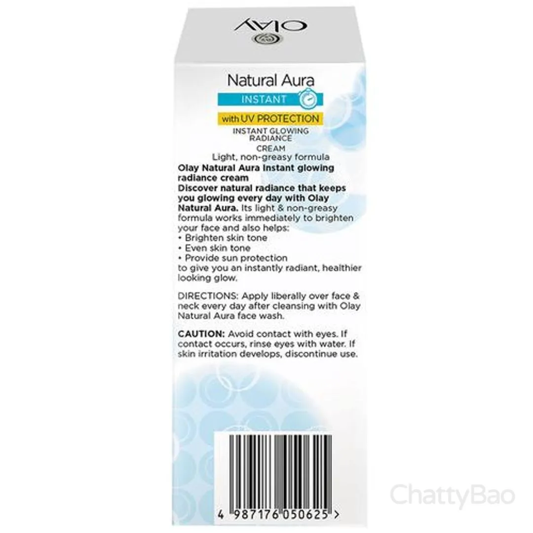 Olay Natural Aura - With UV Protection Instant Glowing Radiance Cream 40 g view 3