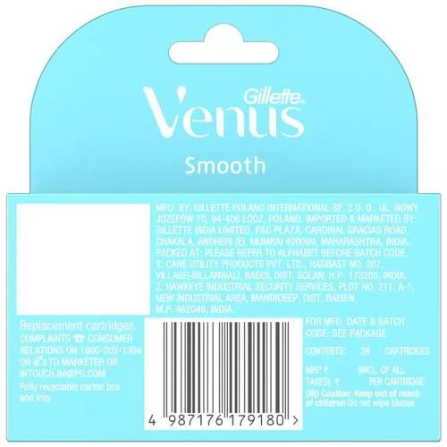 Gillette Venus Smooth Razor Blades 2 Pieces view 2