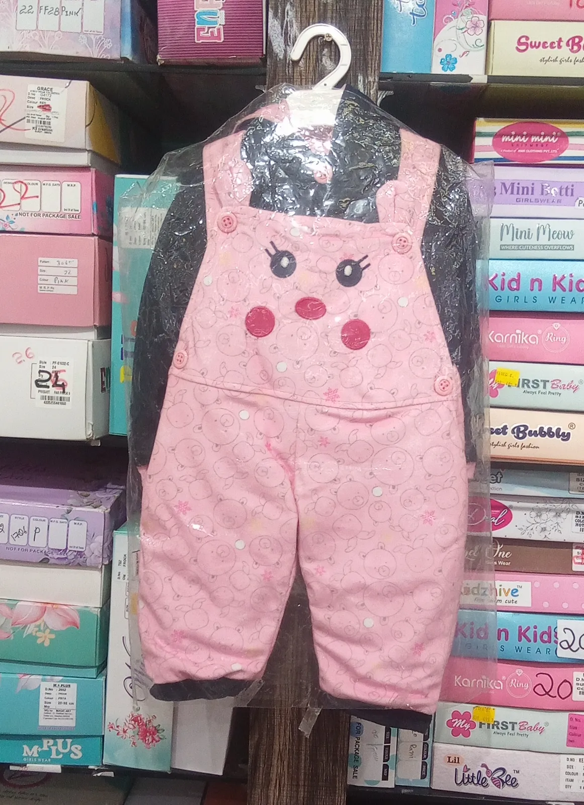 Girls Embroidered Dungaree view 3
