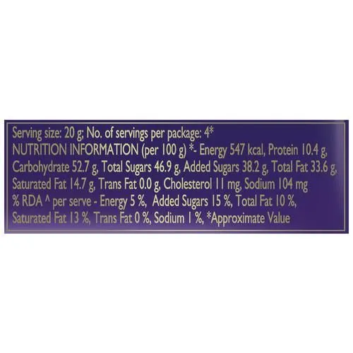 Cadbury Dairy Milk Roast Almond Chocolate Bar 80 g view 3