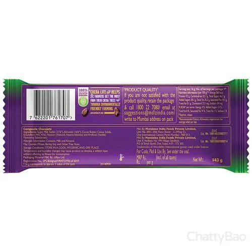 Cadbury Dairy Milk Silk - Roast Almond Chocolate 143 g view 2