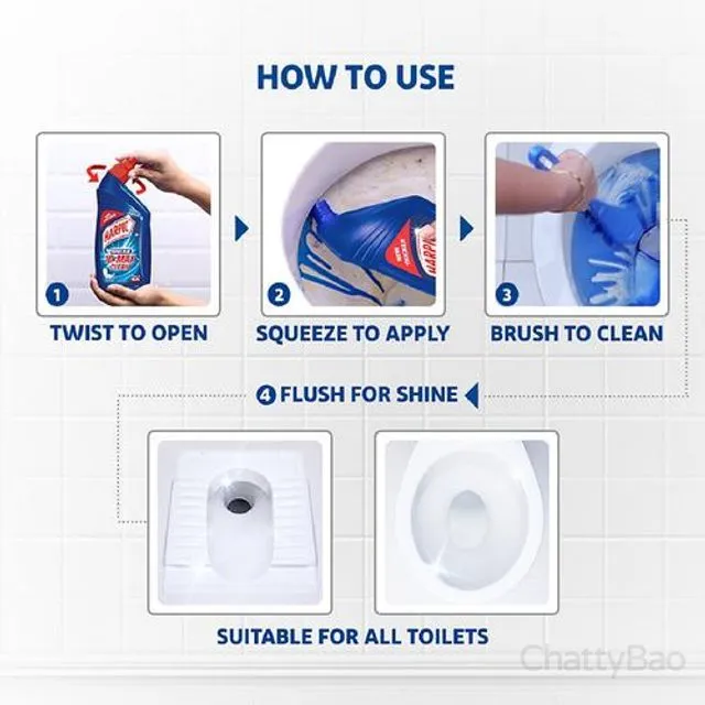 Harpic Toilet Cleaner Original 500 ml view 3