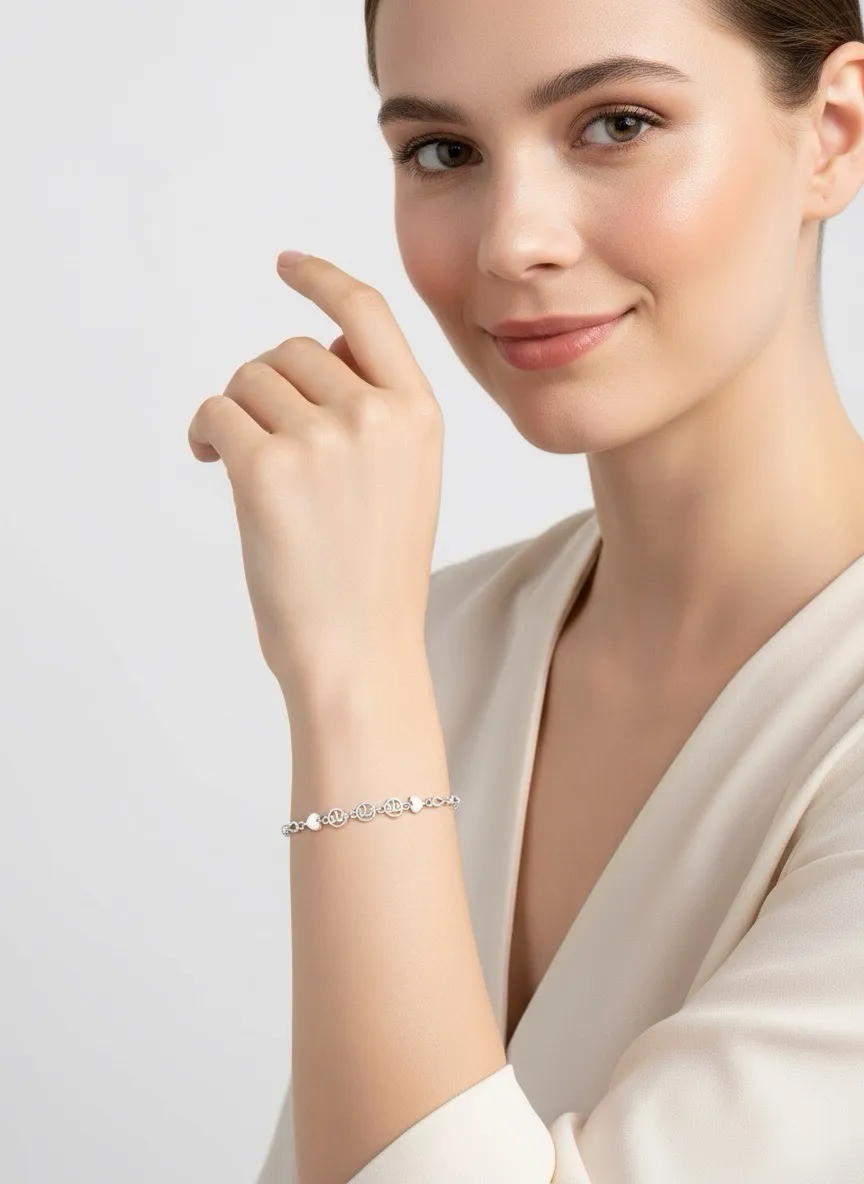 Silver Crowns Bracelet