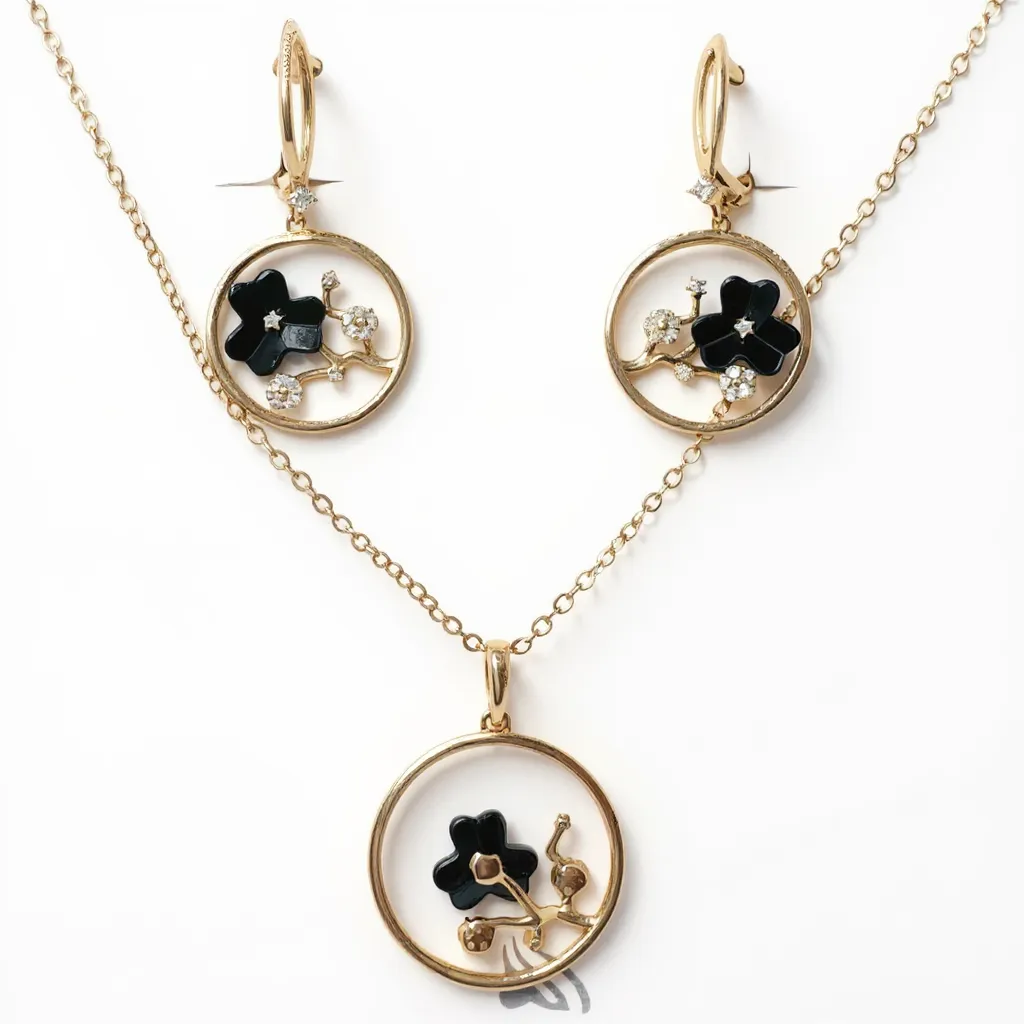 Ceramic Pendant Earrings Set view 2