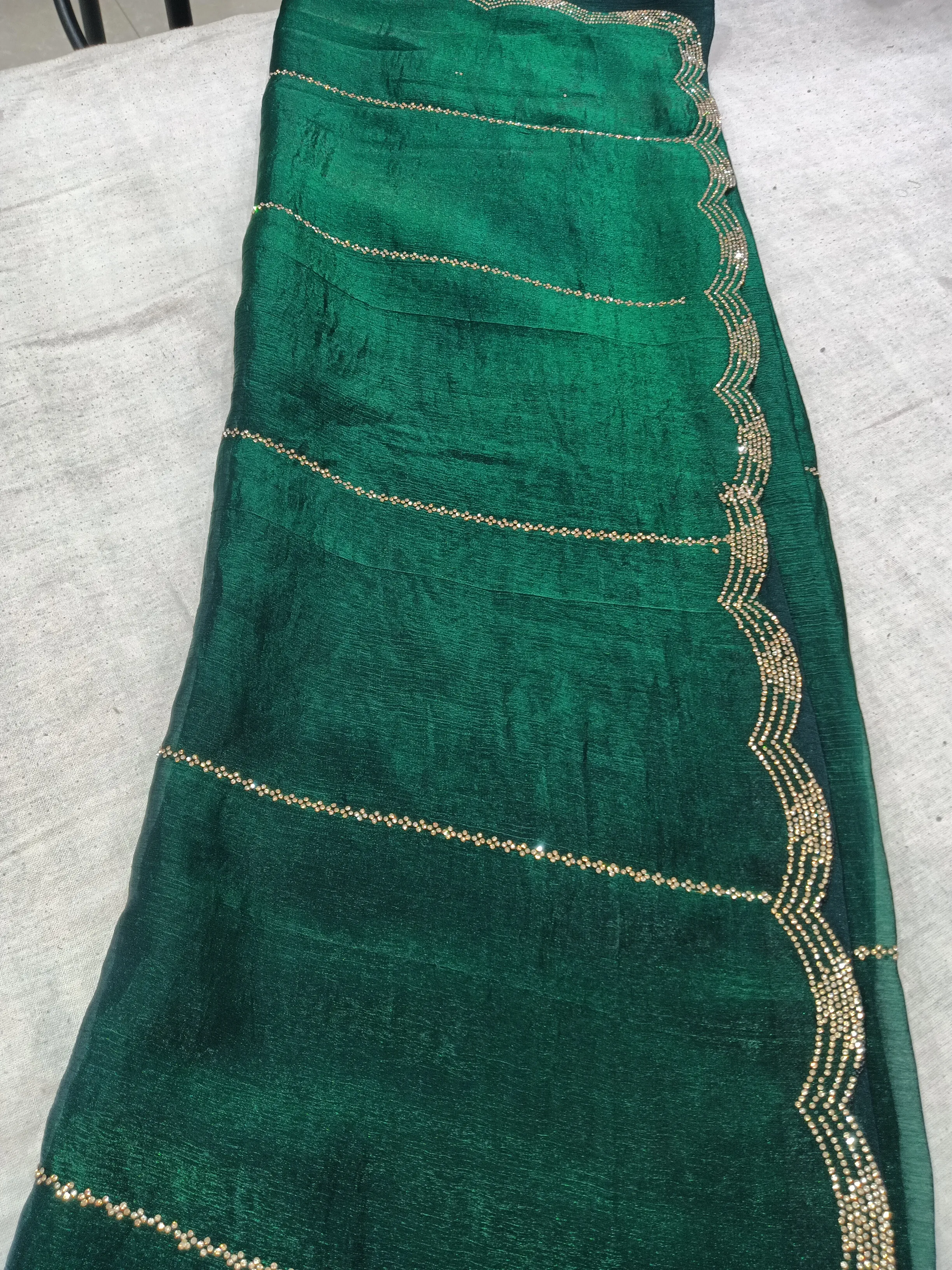 Green Saree view 3