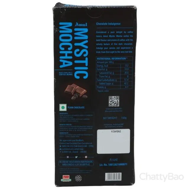 Amul Mystic Mocha Dark Chocolate 150 g view 2