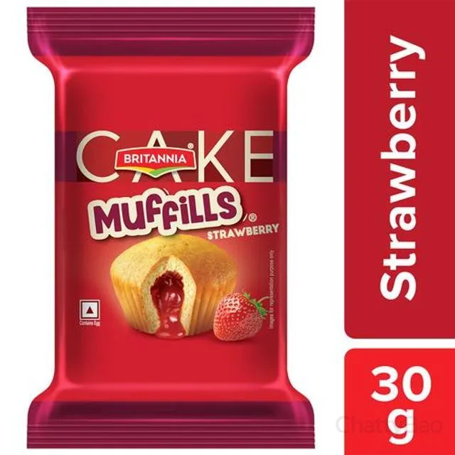 Britannia Strawberry Muffills Cake Rs 10 view 2