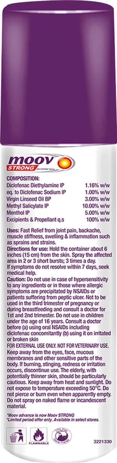 Moov Strong Diclofenac Pain Relief Spray 80 g view 2