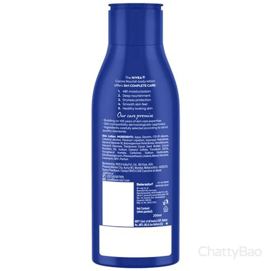 NIVEA Oil In Lotion - Very Dry Skin Cocoa Nourish 200 ml view 2