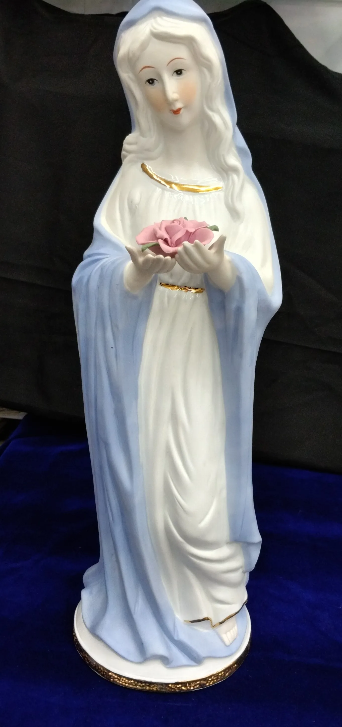 Ceramic Virgin Mary Statue 24inch view 2