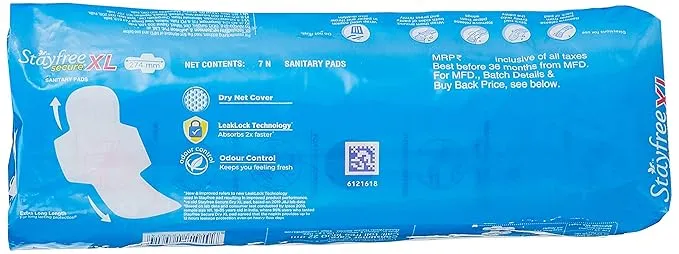 Stayfree Secure XL Dry Cover With Wings 7 Pieces view 2