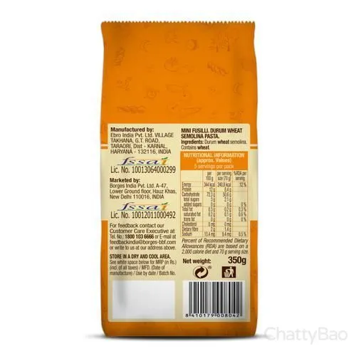Borges Durum Wheat Pasta - Mini Fusilli 350 g view 2