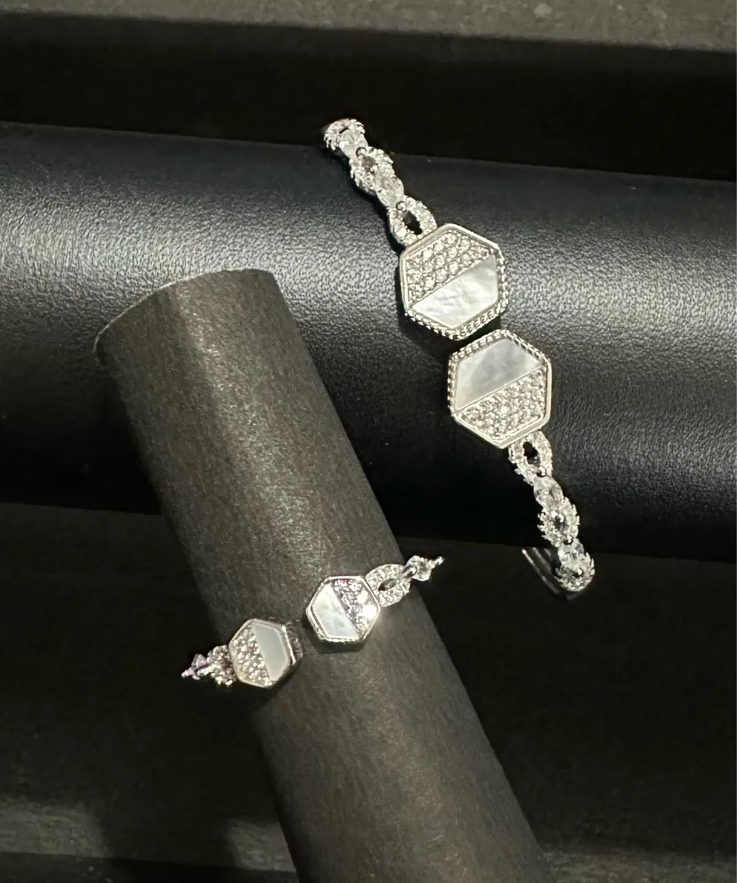 Diamond Geo Bracelet & Ring Duo view 2