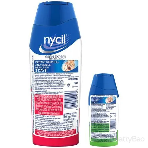 Nycil Germ Expert Prickly Heat Powder - Cool Gulabjal 200 g (150 g + 50 g Free) view 2