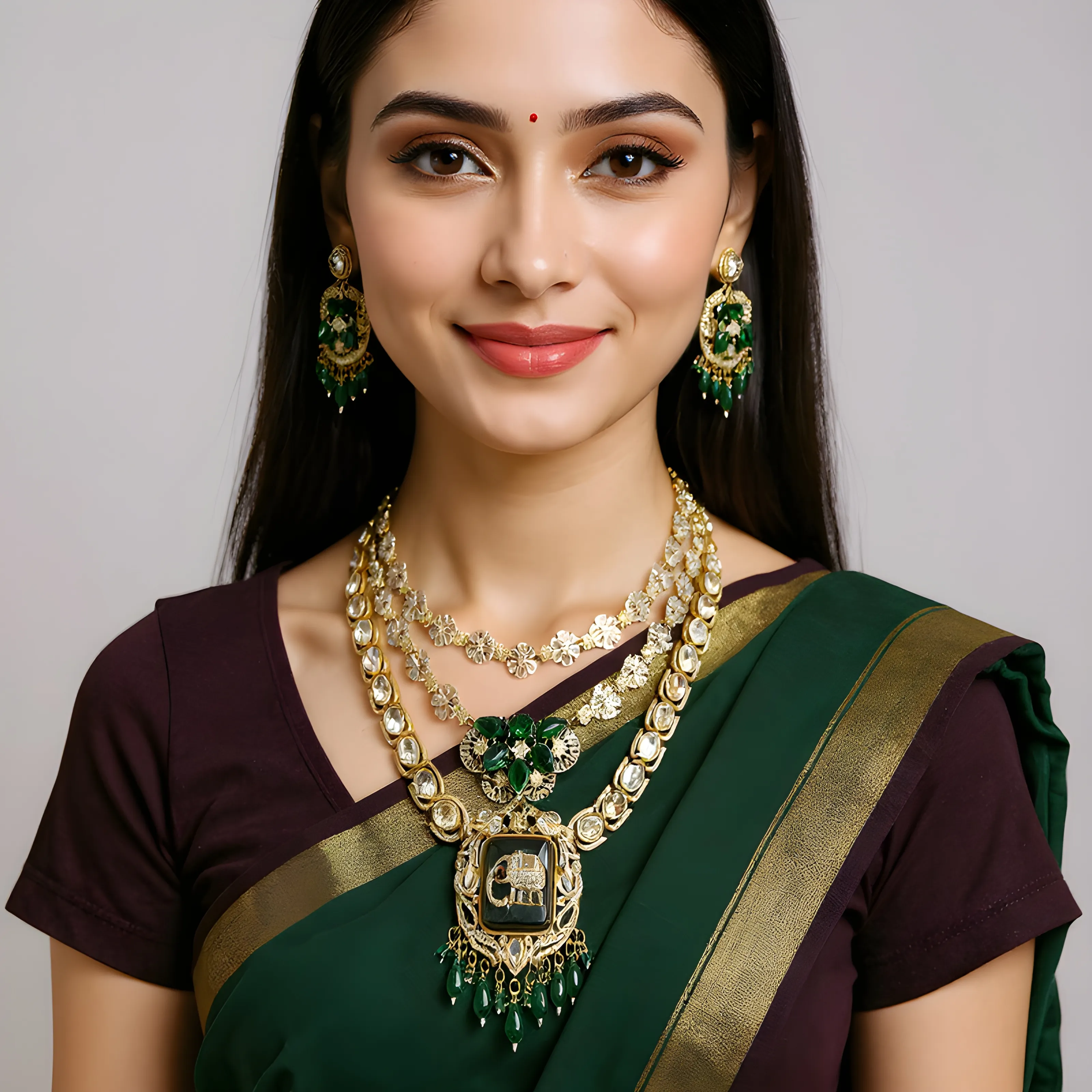 Gold and Emerald Jewelry Set view 4