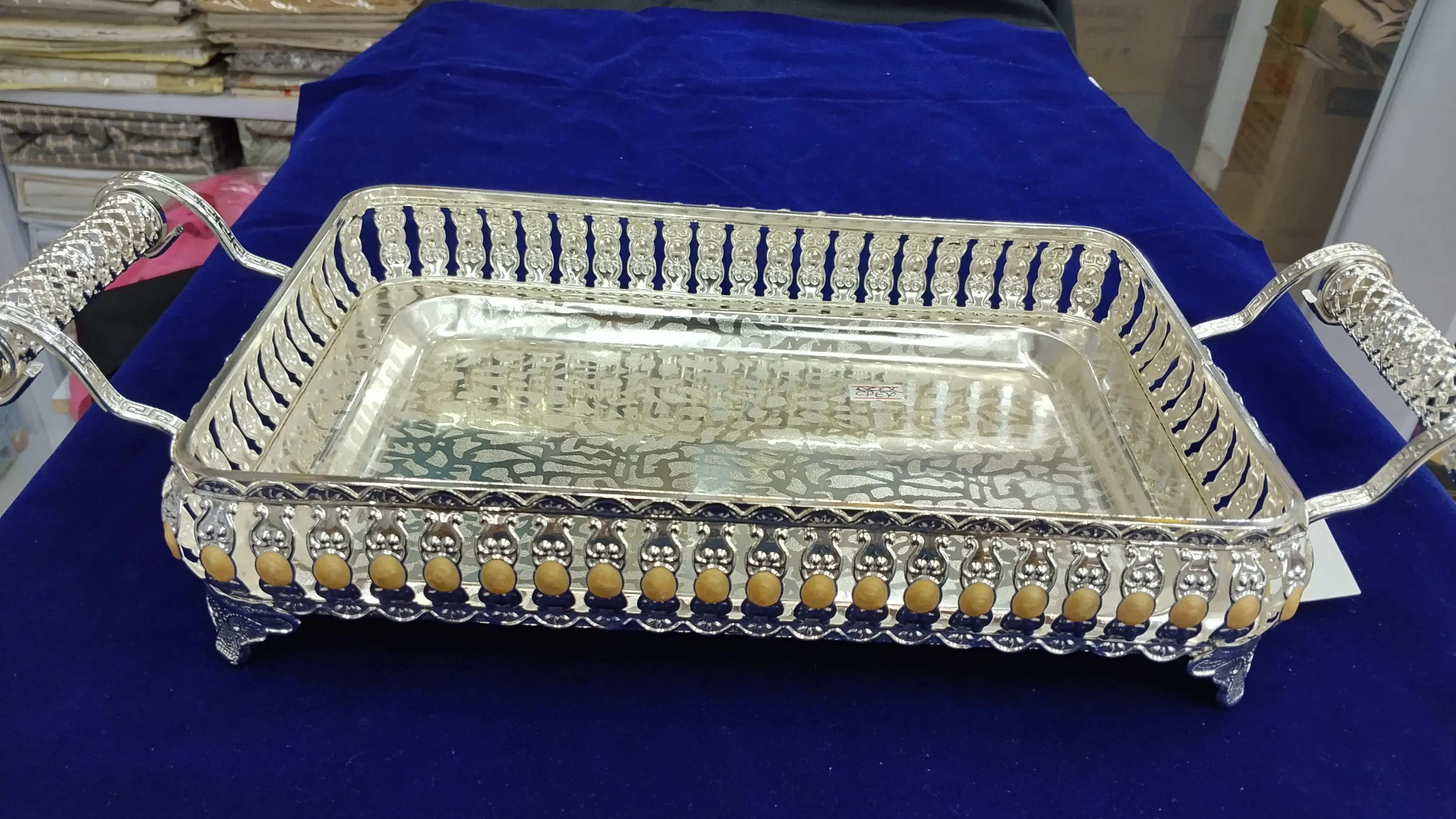 Silver Decorative Tray view 2