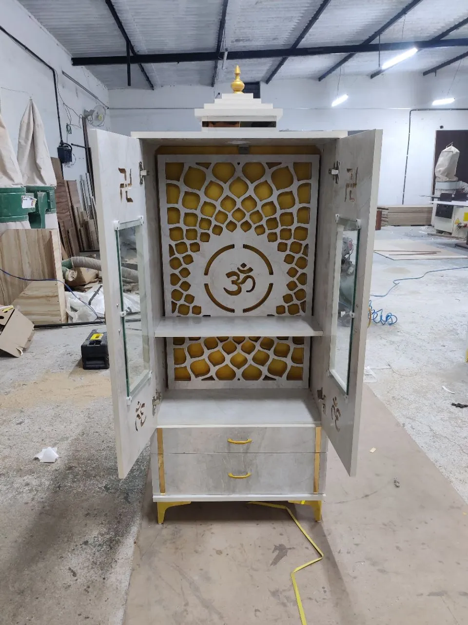 Wooden Mandir Cabinet view 2