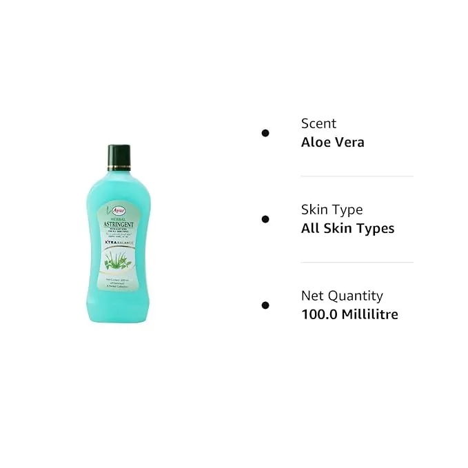 Ayur Herbal Astringent Lotion With Aloe Vera Extracts 100 ml view 2