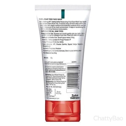 Everyuth Naturals Fruit Face Wash 50 g view 2