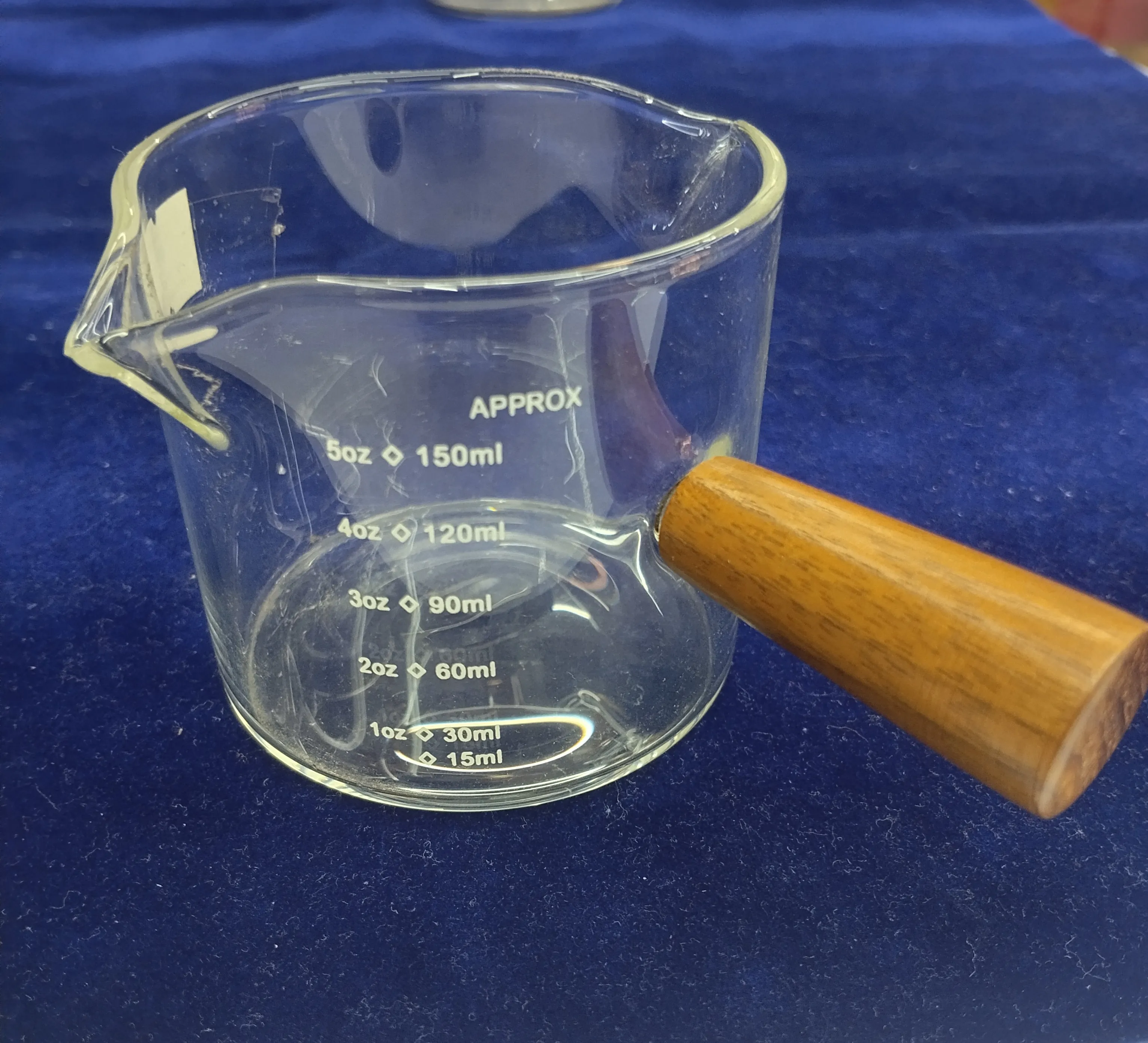 Glass Measuring Beaker with Wooden Handle view 2