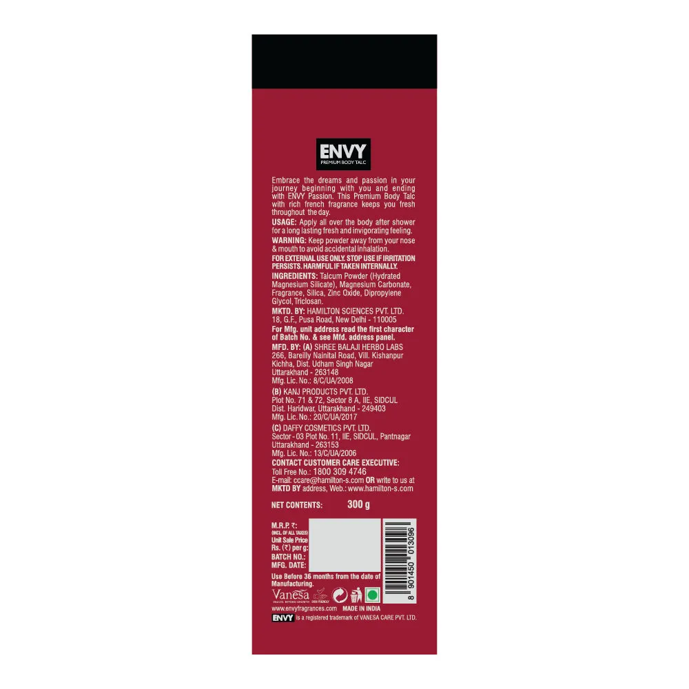 Envy Passion Talc for men 100 g view 2