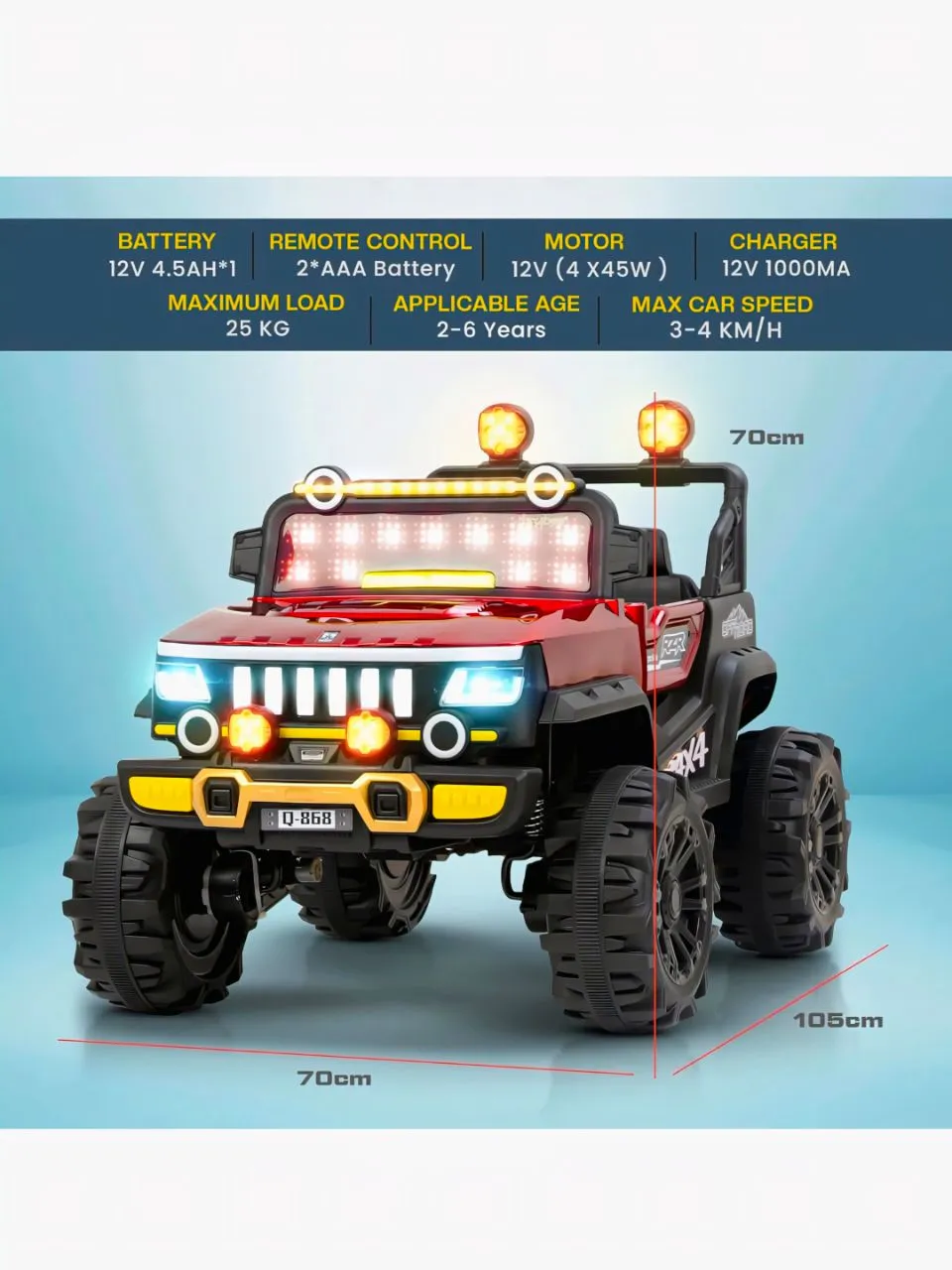 Baybee Thunderbug Battery Operated Jeep view 3