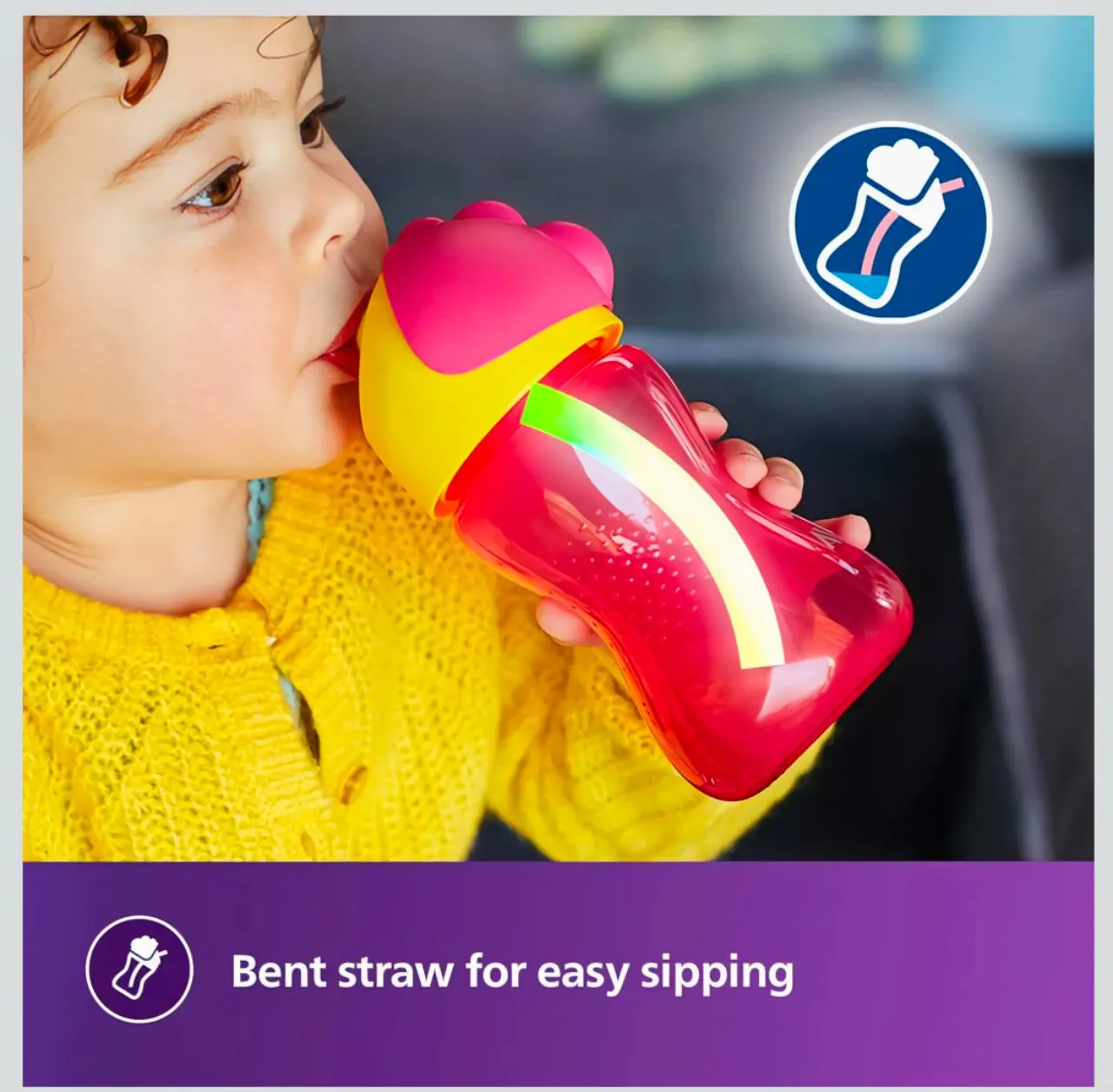 Philips Avent My Bendy Straw Cup 300ml/10oz (12M+) (Assorted)Green view 4