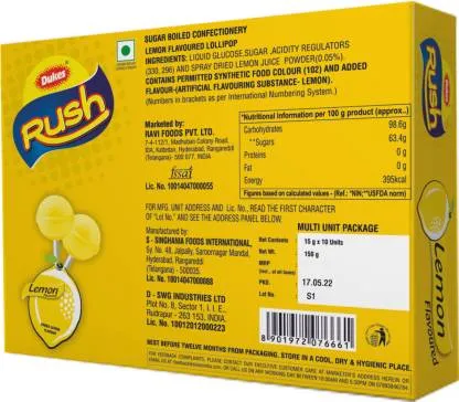 Dukes Rush Lemon Lollipop 150 g view 2