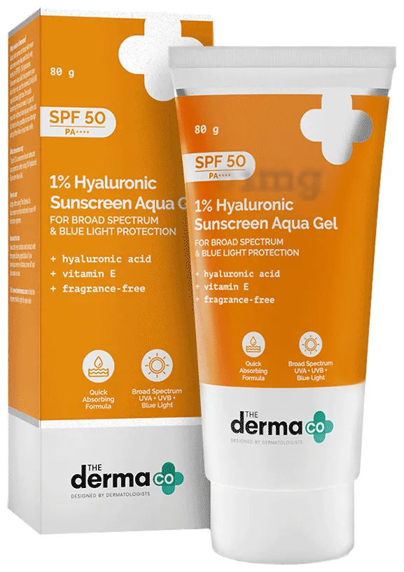 The Derma Co 1% Hyaluronic Sunscreen Aqua Gel with Vitamin E 80 g view 2