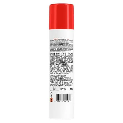 Lifebuoy Germ Kill Sanitizer Spray 200 ml view 2