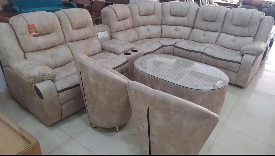 Plush Sectional Sofa Set view 2