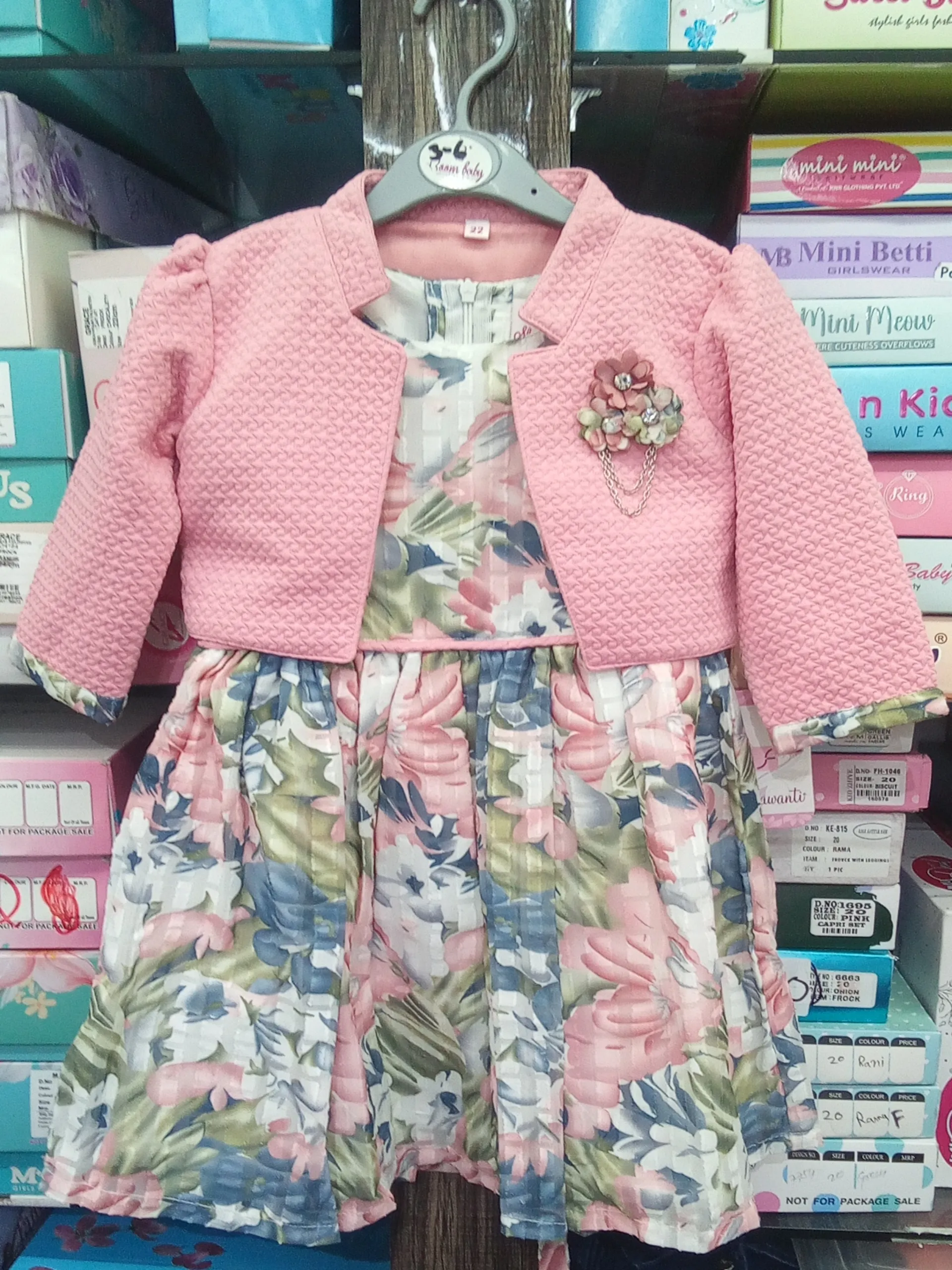 Cotton Frock Floral view 3